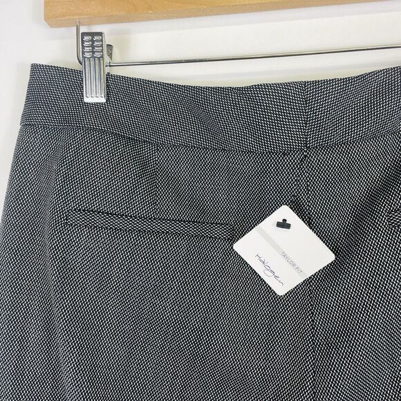 Halogen Black White Trace Weave Pattern Taylor Fit Pants Women's 10 Petite NWT - Picture 6 of 7
